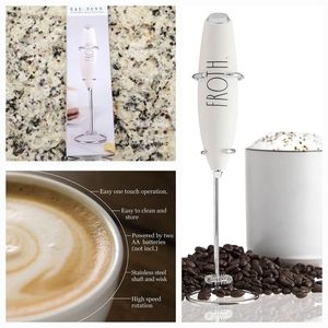 🔴4 HILARY / Rae Dunn White Electric Milk Frother - NIB / Factory Imperfections